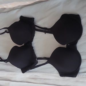 2 black bra set